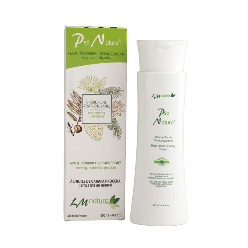 Creme riche restructurante pso natura pour soulager l'eczema