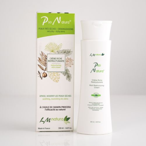 Crème Riche restructurante Pso Natura pour soulager les démangeaisons lié à l'eczéma