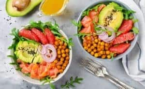 pour le lstress et le psoriasis salade de poulet avocat pamplemusse