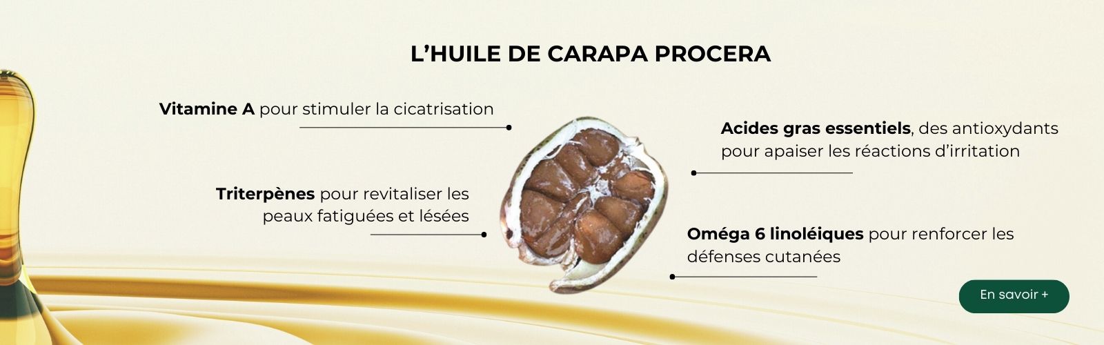 Huile de Carapa procera pour les problèmes de peau