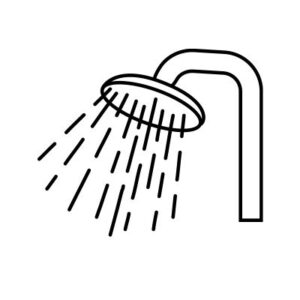 rincer sous la douche