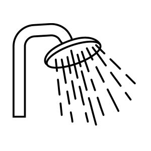 Dessin douche rincer