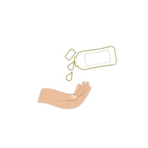 Dessin verser un shampoing